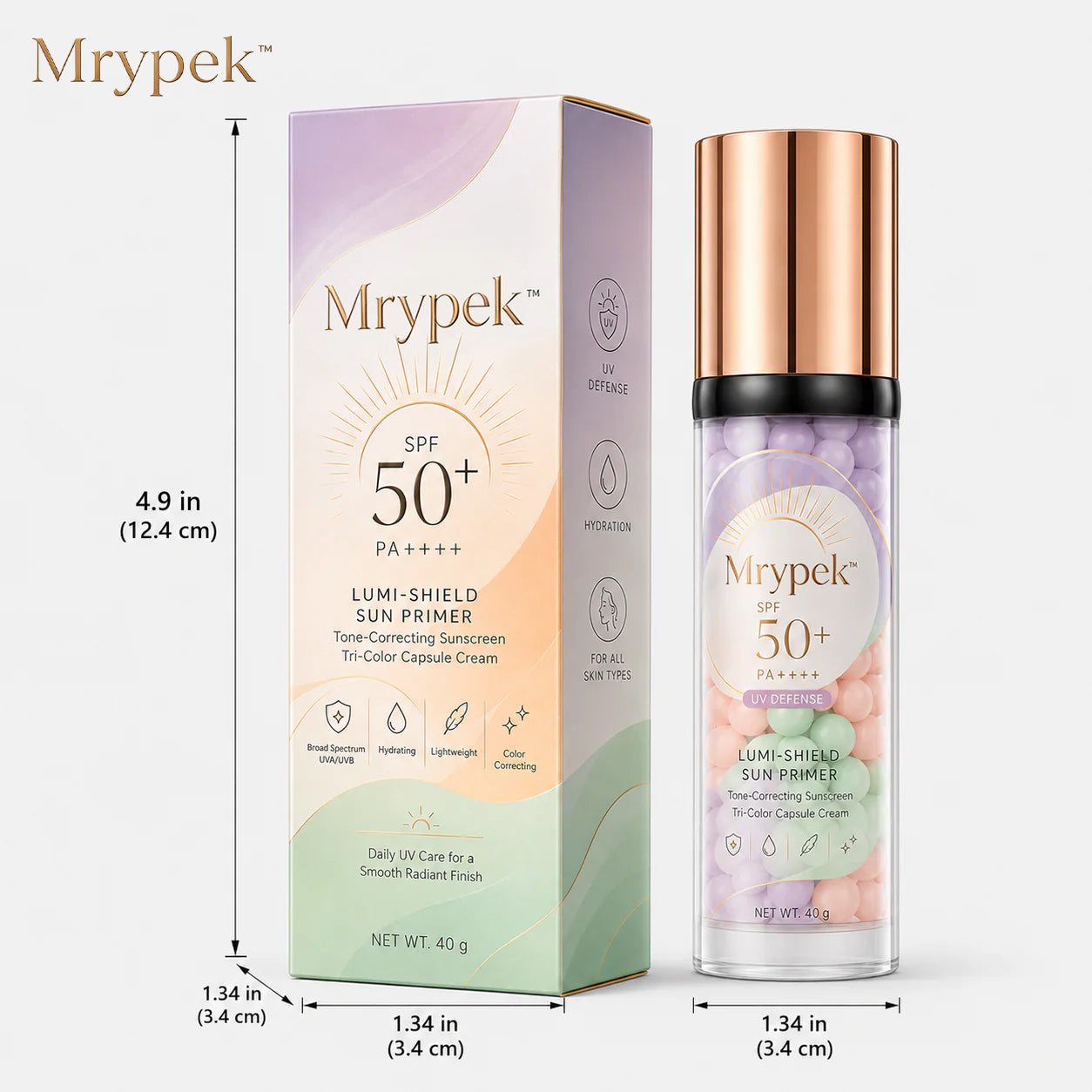 Mrypek™ Three-Color Protective Isolation Cream with SPF 50 Coverage