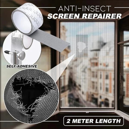 🔥Window Screen Repair Tape, Adhesive Gray Screen Repair Strip