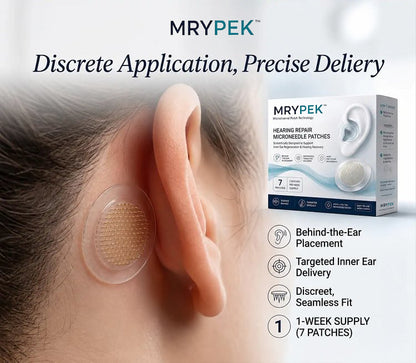 MRYPEK HEARING REPAIR MICRONEEDLE PATCHES ✅ Targets Hearing Loss, Tinnitus, Ear Infections, Balance Disorders, and Age-Related Ear Degeneration.