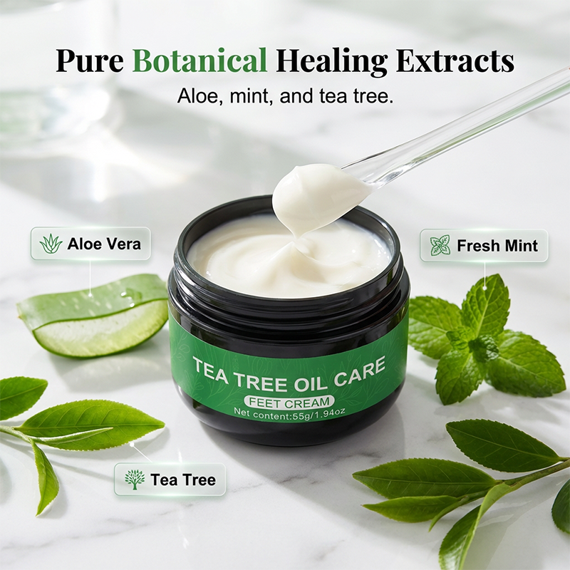 👣 Natural Tea Tree Oil Foot Care ✨ Refreshing, Nourishing & Gentle Daily Care for Soft, Smooth Feet 💚