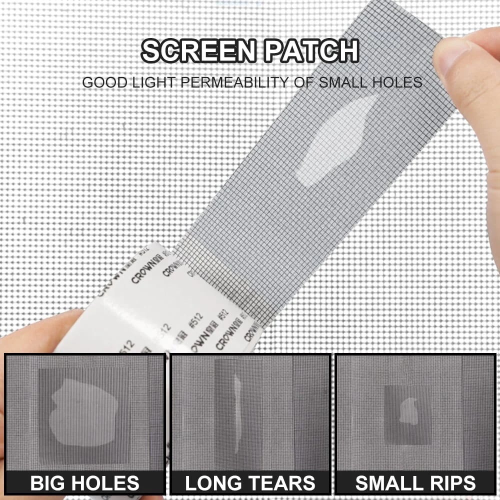 🔥Window Screen Repair Tape, Adhesive Gray Screen Repair Strip
