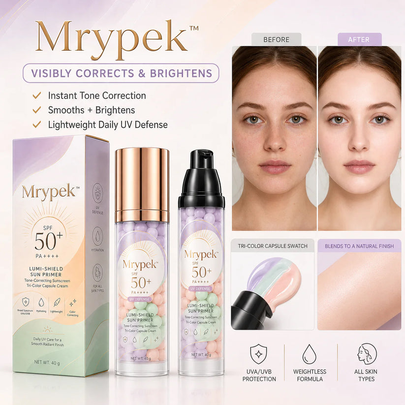 Sunscreen primer applied to skin